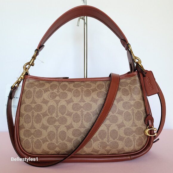 COACH Cary Signature Canvas & Calf Leather w Convertible Straps Crossbody 🎈$238 - Picture 4 of 16